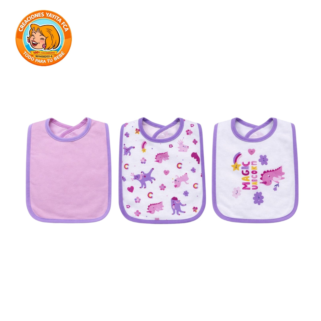 Juego De 3 Baberos Para Bebés