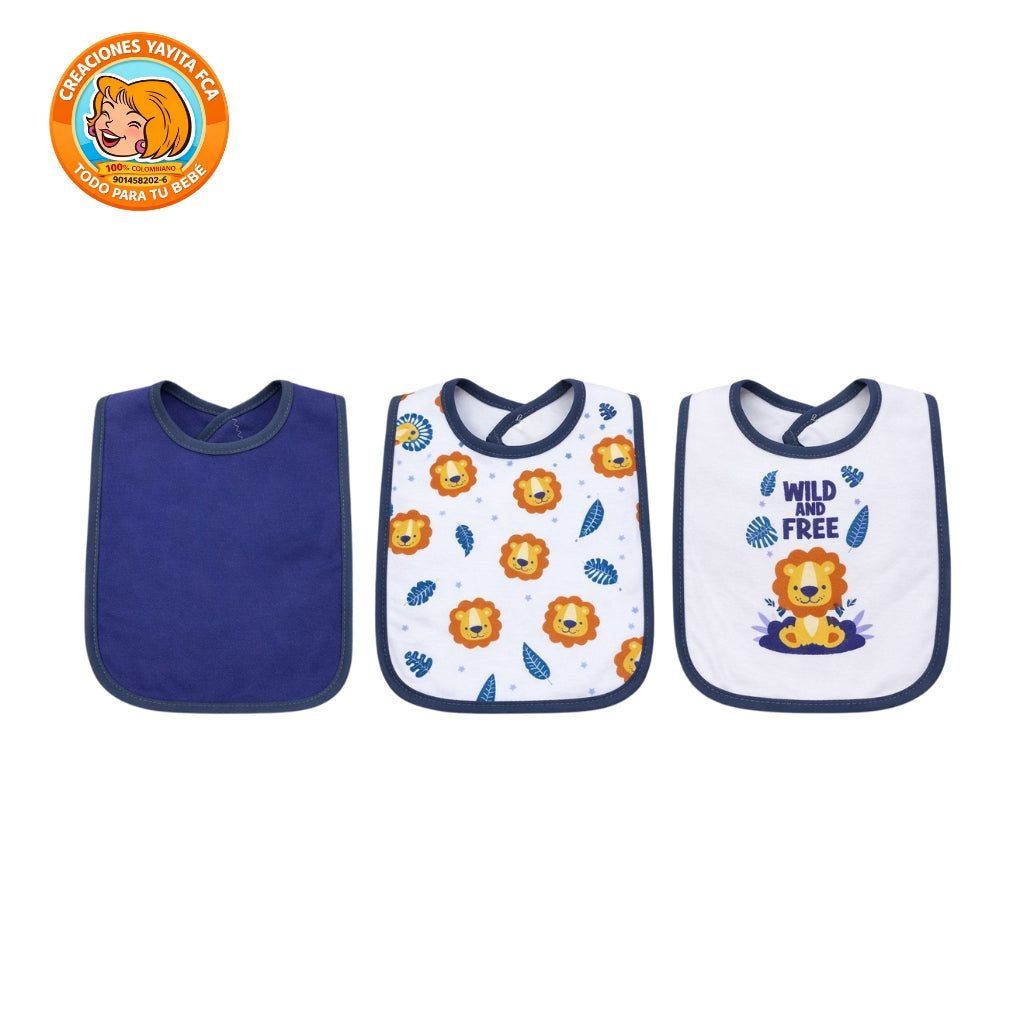 Juego De 3 Baberos Para Bebés