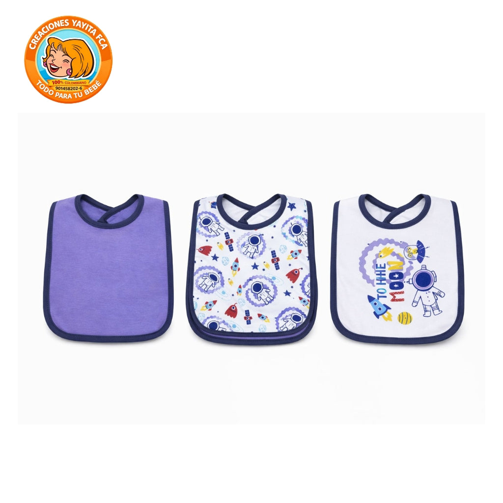 Juego De 3 Baberos Para Bebés