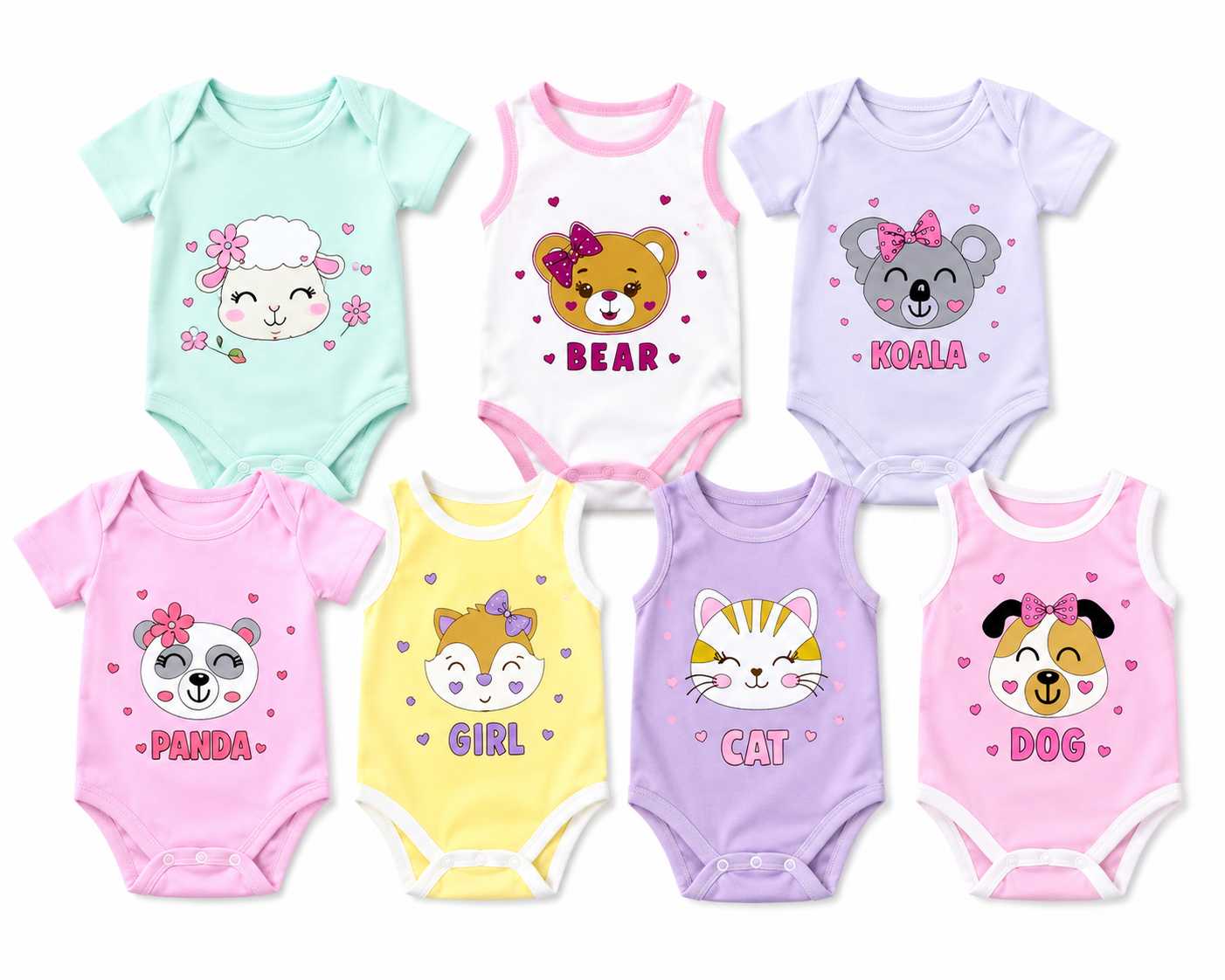 Body Bebé Animales x 7
